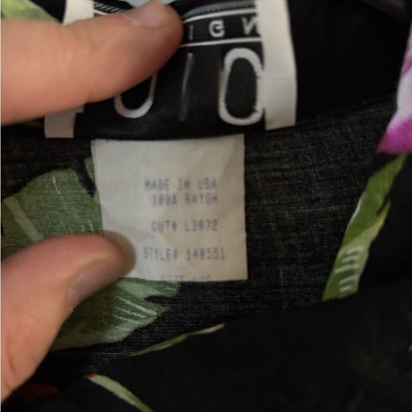 Vintage Black and Purple Floral Button Down Shirt - Picture 5 of 10